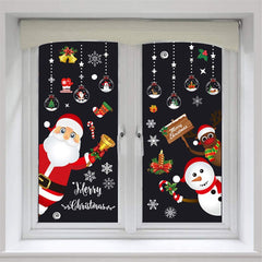 Christmas Window Stickers Clings,160Pcs Double-Side Removable Christmas Window Decal Stickers for Christmas Decorations Window Decorations Ornaments Party Supplies Refrigerator Decor