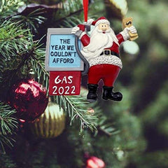 Christmas Tree Hanging Ornament 2022 Cute Santa Christmas Decoration The Year We Couldn't Afford Gas Gifts for Home Decor Xmas Gifts