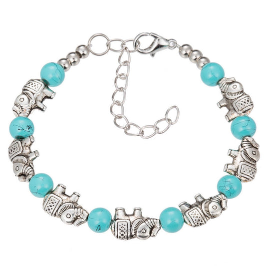 Bracelet Jewelry with Rhinestone Balls Elephant Bracelet