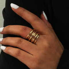 Minimalist Indifferent Multi-layer Female Senior Commuter Hand Ring