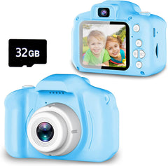 Kids Selfie Camera 1300p Christmas Birthday Gifts for Boys aged 3-12 HD Digital Video Cameras for Toddlers with 32GB-SD card