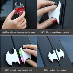 Bat shape Universal Car LED Opening Door Safety Warning Anti-collision Flash Lights (2 Packs)