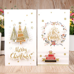 8PCS Christmas Card 3D Three-dimensional Christmas card