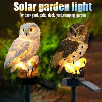 Solar Owl Garden Light Outdoor LED Lawn Lamp