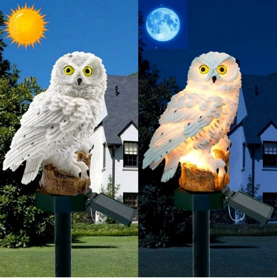 Solar Owl Garden Light Outdoor LED Lawn Lamp