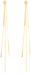 Gold Plated Dangle Chain Earrings Tassel for Women Teen Girls Long Chain Earrings