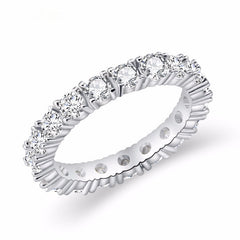 Cubic Zirconia Love Ring Cushion Cut Stackable Hand Rings for Women