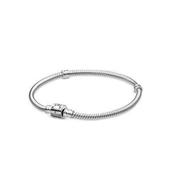 Heart Clasp Snake Chain Charm Bracelet