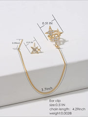 Zircon Earrings  Ears Ear Wrap Crawler Climber Earrings for Women Butterfly Ear Cuff Earrings for Girls