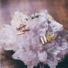 Bar Stud Earrings