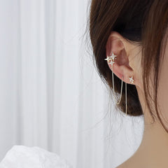 Zircon Earrings  Ears Ear Wrap Crawler Climber Earrings for Women Butterfly Ear Cuff Earrings for Girls