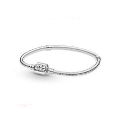 Heart Clasp Snake Chain Charm Bracelet