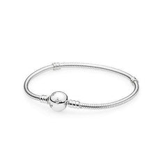 Heart Clasp Snake Chain Charm Bracelet