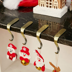 Christmas Stocking Holders Metal Mantel Stockings Hangers Shelf Fireplace Garland Mantle Grips Set