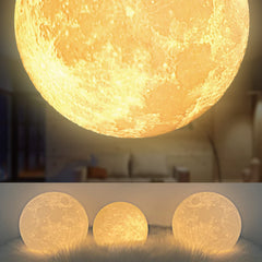 Moon Lamp Moon Light uses Dimmable and Touch Control Design Romantic Funny Birthday Gifts Rustic Home Decor Rechargeable Night Light