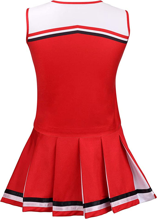 Cheerleader Costume for Girls Halloween Cute Uniform Outfit