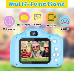 Kids Selfie Camera 1300p Christmas Birthday Gifts for Boys aged 3-12 HD Digital Video Cameras for Toddlers with 32GB-SD card