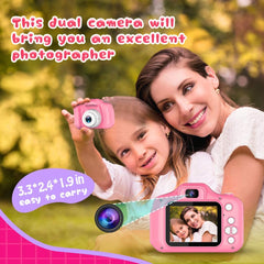 Kids Selfie Camera 1300p Christmas Birthday Gifts for Boys aged 3-12 HD Digital Video Cameras for Toddlers with 32GB-SD card