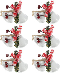 6 Pcs Christmas Bells  Tree Hanging Ornament Metal Jingle Bells for Christmas Holiday Decoration