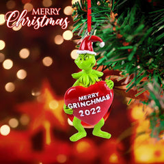 2022 Christmas Decor Grinch Christmas Hanging Decor, Funny Christmas Tree Decorations, Gift for Friends and Families