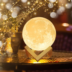 Moon Lamp Moon Light uses Dimmable and Touch Control Design Romantic Funny Birthday Gifts Rustic Home Decor Rechargeable Night Light