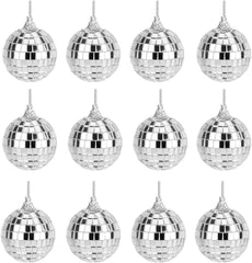 Silver Disco Party Decoration Bright Reflective Mirror Christmas Balls  Suitable for Christmas Wedding Family Party Hanging Decoration