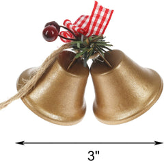 6 Pcs Christmas Bells  Tree Hanging Ornament Metal Jingle Bells for Christmas Holiday Decoration