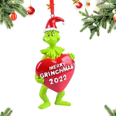 2022 Christmas Decor Grinch Christmas Hanging Decor, Funny Christmas Tree Decorations, Gift for Friends and Families