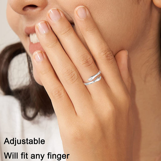 Ring Inspirational Jewelry Rings Adjustable Ring Personality Encouragement Gift for Girls Hand Ring