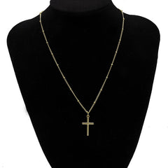 18k Gold/Silver Plated Simple Cross Pendant Necklace Simple Tiny Necklace for Women Girls