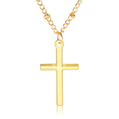 18k Gold/Silver Plated Simple Cross Pendant Necklace Simple Tiny Necklace for Women Girls