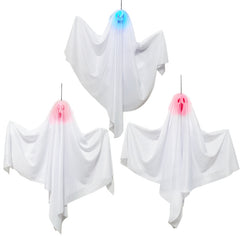 3 Pack Halloween Party Decoration 25.5" Hanging Ghosts Cute Flying Ghost for Front Yard Patio Lawn Garden Party Décor and Holiday Decorations