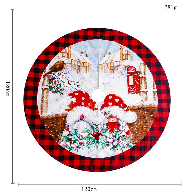 Christmas tree skirt Christmas apron Christmas socks tablecloth set home decorations