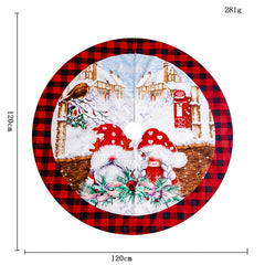 Christmas tree skirt Christmas apron Christmas socks tablecloth set home decorations