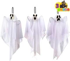 3 Pack Halloween Party Decoration 25.5" Hanging Ghosts Cute Flying Ghost for Front Yard Patio Lawn Garden Party Décor and Holiday Decorations