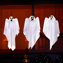 3 Pack Halloween Party Decoration 25.5" Hanging Ghosts Cute Flying Ghost for Front Yard Patio Lawn Garden Party Décor and Holiday Decorations