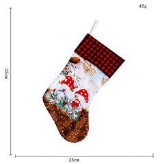 Christmas tree skirt Christmas apron Christmas socks tablecloth set home decorations