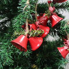 6 Pcs Christmas Bells  Tree Hanging Ornament Metal Jingle Bells for Christmas Holiday Decoration