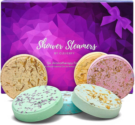 Shower Steamers Aromatherapy - Variety Pack of 6 Shower Bombs  Self-Care and Relaxation Gifts for Women and Men.