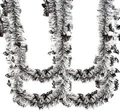 33FT Halloween Tinsel Garland Spooky Bat Metallic Tinsel Hanging Garland for Halloween Party Decoration