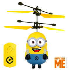 Official Minions: Rise of Gru - Jetpack RC Flying Ball  Interactive Mini Remote Controlled Helicopter Toy for Kids