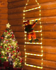 LED Christmas Light - Christmas Decorative Ladder Lights with Santa Claus Christmas Decorations Light