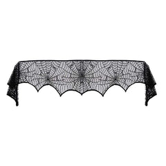 Halloween Decorations Indoor Set, Halloween Decor Bundle for Home, Party, Kitchen Spider Web Table Runners & Halloween Banner & Mantel Scarf & 36 PCS 3D Bat Sticker