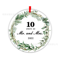 Our First Christmas Married Ornament 2022 As Mr and Mrs Newlywed Unique 1st Bridal Shower Wedding Gifts for Couple Bride and Groom