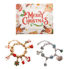 Advent Calendar Girls 24-Days Christmas Countdown Calendar Jewelry Gifts DIY Christmas Bracelet Making Kit