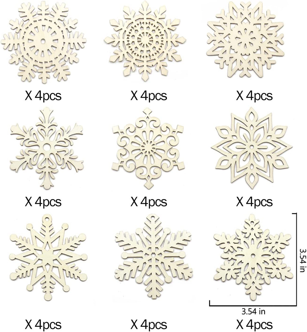 36pcs Christmas White Snowflake Decor Plastic Glitter Snow Flakes Decor for Winter Christmas Tree Decorations Size Varies Craft Snowflakes