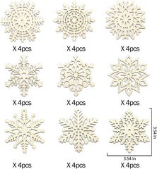 36pcs Christmas White Snowflake Decor Plastic Glitter Snow Flakes Decor for Winter Christmas Tree Decorations Size Varies Craft Snowflakes