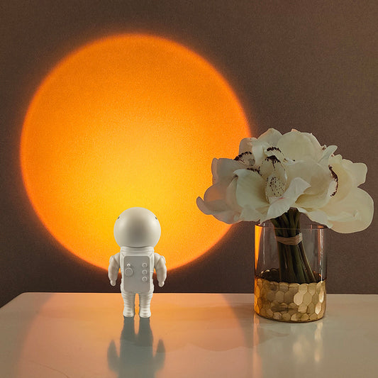 The astronauts Sunset Lamp Projection Rotation Rainbow Projection Lamp Led Romantic Visual Led Light Network Red Light Gift for girls Christmas gift