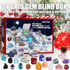 2022 Advent Calendar for Kids with 24 Gemstones to Open Each Day, a Complete Rock Collection Christmas Countdown Calendar with Mini Gemstone Dig Kit