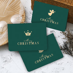 40pcs Vintage Christmas Card Christmas Gift Card Green Card